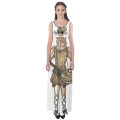 Cat Musician 01 Empire Waist Maxi Dress