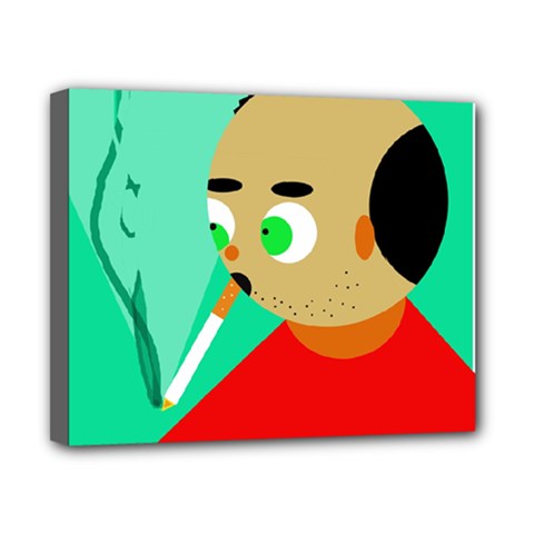 Smoker  Canvas 10  X 8  by Valentinaart