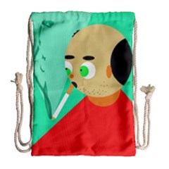 Smoker  Drawstring Bag (large) by Valentinaart