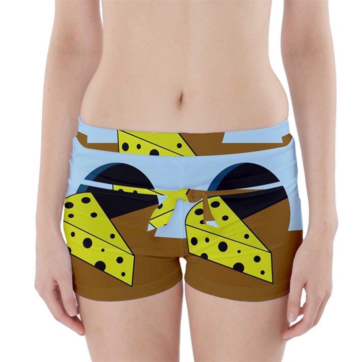 Cheese  Boyleg Bikini Wrap Bottoms