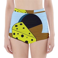 Cheese  High-waisted Bikini Bottoms