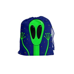 Alien  Drawstring Pouches (medium) 