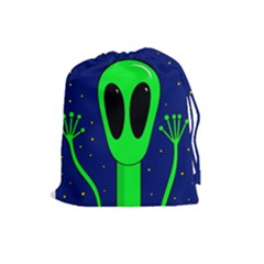 Alien  Drawstring Pouches (large) 