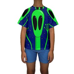 Alien  Kid s Short Sleeve Swimwear by Valentinaart