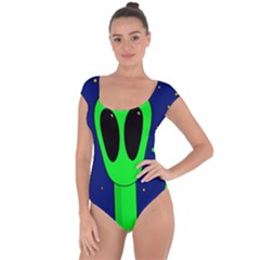 Alien  Short Sleeve Leotard  by Valentinaart