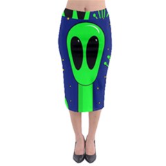 Alien  Midi Pencil Skirt by Valentinaart