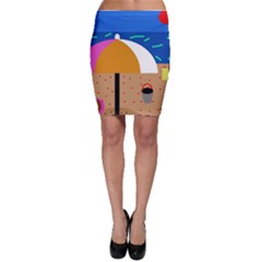 On The Beach  Bodycon Skirt by Valentinaart