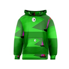 Green Monster Fish Kids  Pullover Hoodie