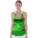 Green monster fish Babydoll Tankini Top View1