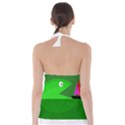 Green monster fish Babydoll Tankini Top View2