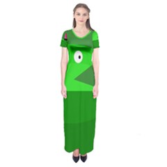 Green Monster Fish Short Sleeve Maxi Dress by Valentinaart