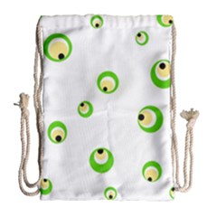 Green Eyes Drawstring Bag (large)