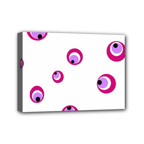 Purple Eyes Mini Canvas 7  X 5 