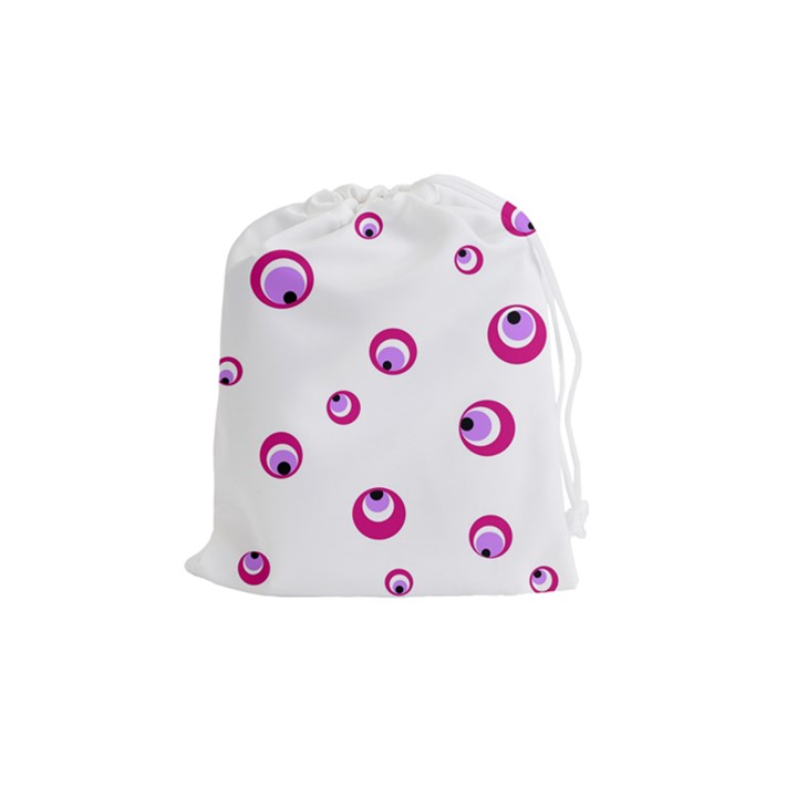 Purple eyes Drawstring Pouches (Medium) 