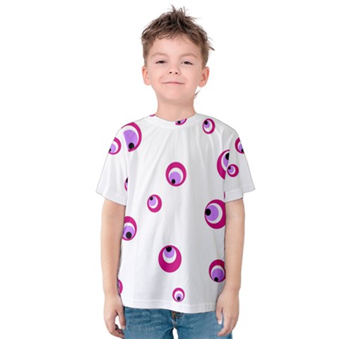 Purple Eyes Kid s Cotton Tee by Valentinaart