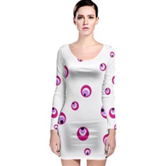 Purple Eyes Long Sleeve Bodycon Dress by Valentinaart