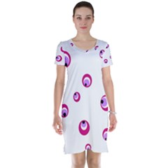 Purple Eyes Short Sleeve Nightdress