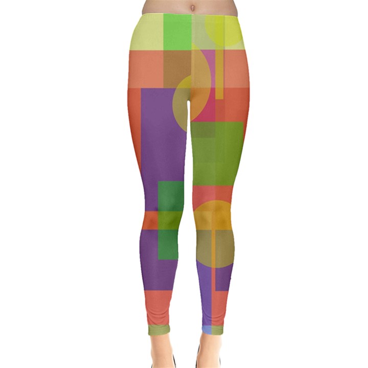 Colorful geometrical design Leggings 