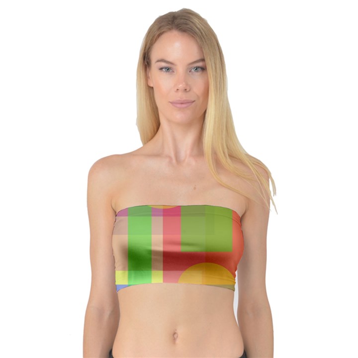 Colorful geometrical design Bandeau Top