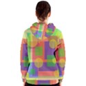 Colorful geometrical design Women s Zipper Hoodie View2