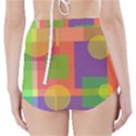 Colorful geometrical design High-Waisted Bikini Bottoms View2