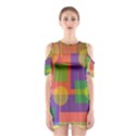 Colorful geometrical design Cutout Shoulder Dress View1