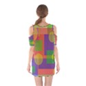 Colorful geometrical design Cutout Shoulder Dress View2