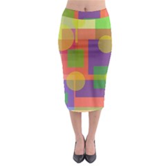 Colorful geometrical design Midi Pencil Skirt