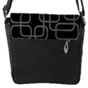 Black and gray decorative design Flap Messenger Bag (S) View1