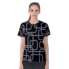 Black And Gray Decorative Design Women s Cotton Tee