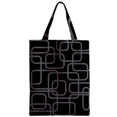 Black And Gray Decorative Design Zipper Classic Tote Bag