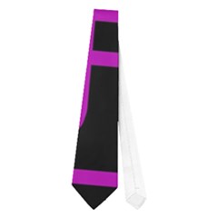 Purple And Black Elegant Design Neckties (one Side)  by Valentinaart