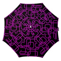 Purple And Black Elegant Design Straight Umbrellas by Valentinaart