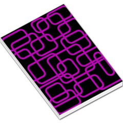 Purple And Black Elegant Design Large Memo Pads by Valentinaart