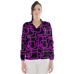 Purple And Black Elegant Design Wind Breaker (women)