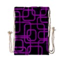 Purple and black elegant design Drawstring Bag (Small) View1