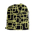 Yellow and black decorative design Drawstring Pouches (XXL) View1