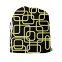 Yellow and black decorative design Drawstring Pouches (XXL) View2