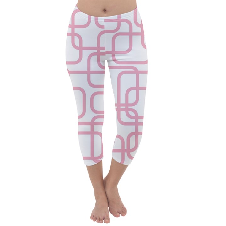 Pink elegant design Capri Winter Leggings 