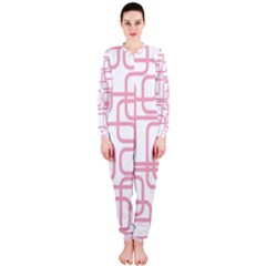 Pink Elegant Design Onepiece Jumpsuit (ladies)  by Valentinaart