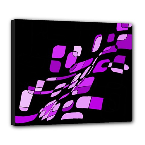 Purple Decorative Abstraction Deluxe Canvas 24  X 20   by Valentinaart