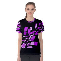 Purple Decorative Abstraction Women s Cotton Tee