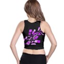 Purple decorative abstraction Racer Back Crop Top View2