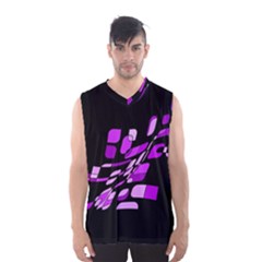 Purple Decorative Abstraction Men s Basketball Tank Top by Valentinaart