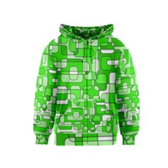 Green Decorative Abstraction  Kids  Zipper Hoodie