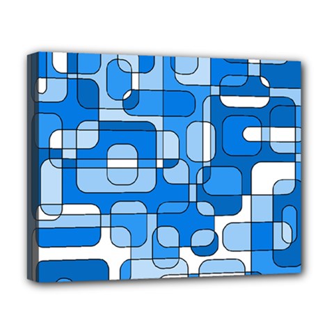 Blue Decorative Abstraction Deluxe Canvas 20  X 16  