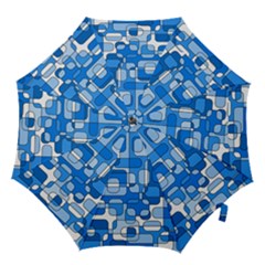 Blue Decorative Abstraction Hook Handle Umbrellas (large)