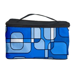 Blue Decorative Abstraction Cosmetic Storage Case by Valentinaart