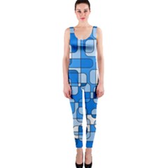 Blue Decorative Abstraction Onepiece Catsuit by Valentinaart