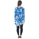 Blue decorative abstraction Long Sleeve Tunic  View2